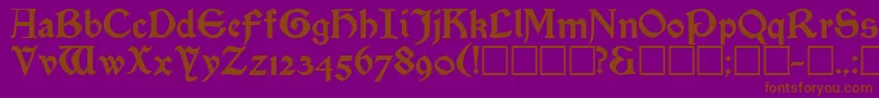 SatanickRegular Font – Brown Fonts on Purple Background