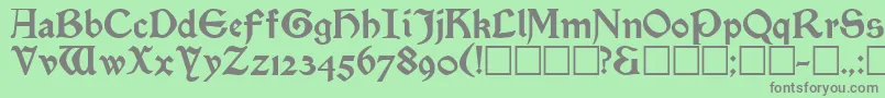 SatanickRegular Font – Gray Fonts on Green Background