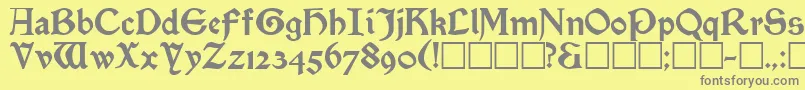 SatanickRegular Font – Gray Fonts on Yellow Background