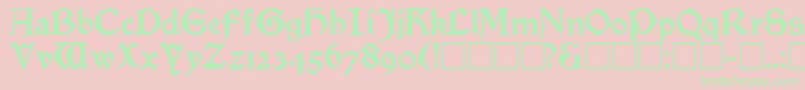 SatanickRegular Font – Green Fonts on Pink Background