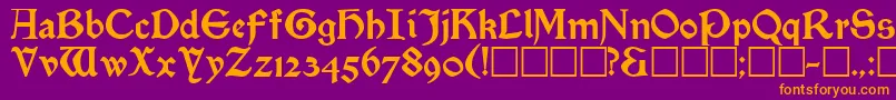 SatanickRegular Font – Orange Fonts on Purple Background
