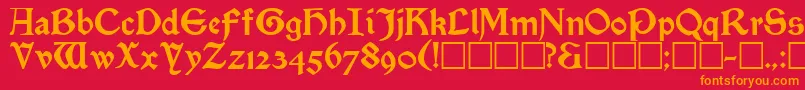 Шрифт SatanickRegular – оранжевые шрифты на красном фоне