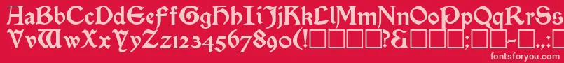 フォントSatanickRegular – 赤い背景にピンクのフォント