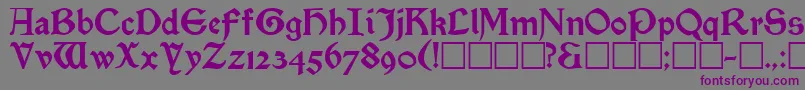 SatanickRegular Font – Purple Fonts on Gray Background
