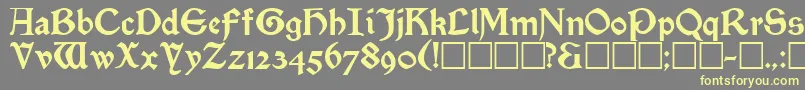 SatanickRegular Font – Yellow Fonts on Gray Background