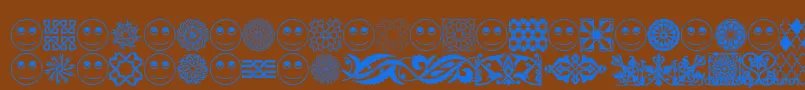 AgaArabesqueFreeSample Font – Blue Fonts on Brown Background