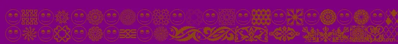 AgaArabesqueFreeSample-Schriftart – Braune Schriften auf violettem Hintergrund