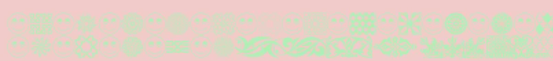 AgaArabesqueFreeSample Font – Green Fonts on Pink Background