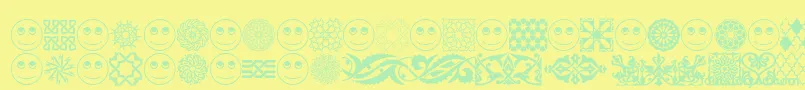 AgaArabesqueFreeSample Font – Green Fonts on Yellow Background