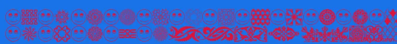 AgaArabesqueFreeSample Font – Red Fonts on Blue Background