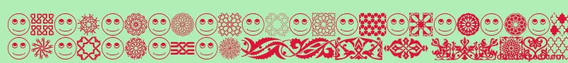 AgaArabesqueFreeSample Font – Red Fonts on Green Background