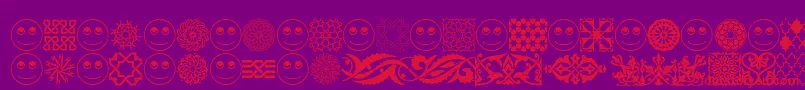 AgaArabesqueFreeSample Font – Red Fonts on Purple Background