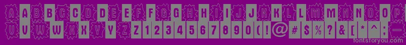 AAlternacmdc3cb Font – Gray Fonts on Purple Background