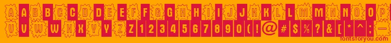AAlternacmdc3cb Font – Red Fonts on Orange Background