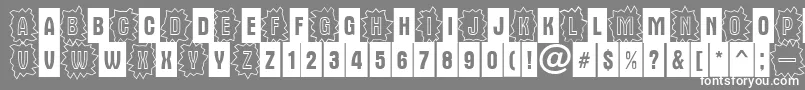 AAlternacmdc3cb Font – White Fonts on Gray Background