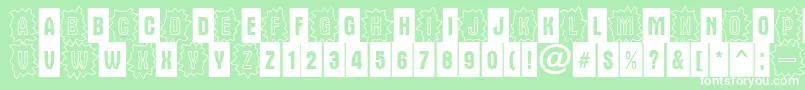 フォントAAlternacmdc3cb – 緑の背景に白い文字