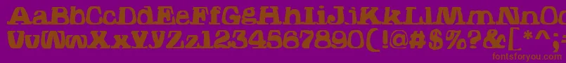 HodadWarpedOne Font – Brown Fonts on Purple Background