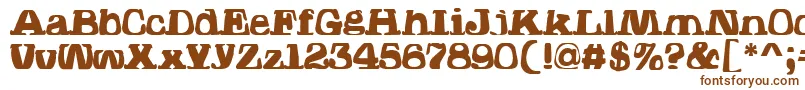 HodadWarpedOne Font – Brown Fonts on White Background