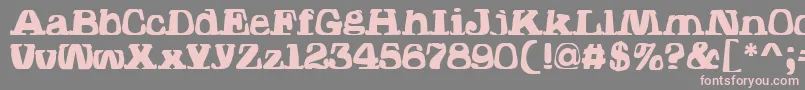 HodadWarpedOne Font – Pink Fonts on Gray Background