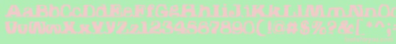 HodadWarpedOne Font – Pink Fonts on Green Background