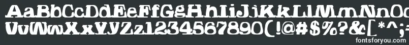 HodadWarpedOne-fontti – valkoiset fontit mustalla taustalla