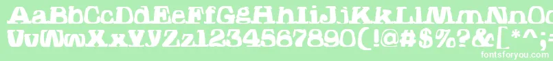 HodadWarpedOne Font – White Fonts on Green Background