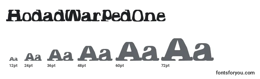 Размеры шрифта HodadWarpedOne