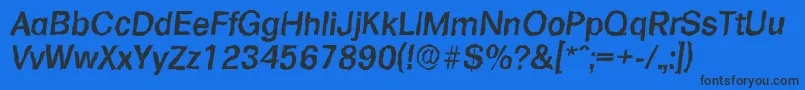 FormularandomMediumItalic Font – Black Fonts on Blue Background