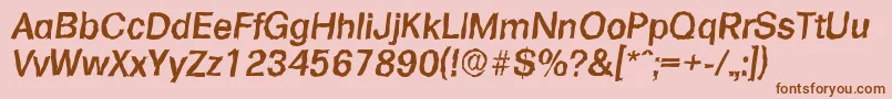 FormularandomMediumItalic Font – Brown Fonts on Pink Background