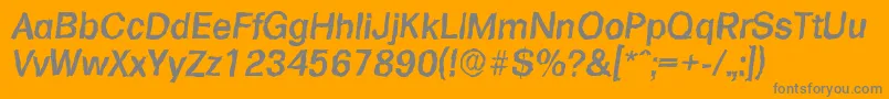 FormularandomMediumItalic Font – Gray Fonts on Orange Background