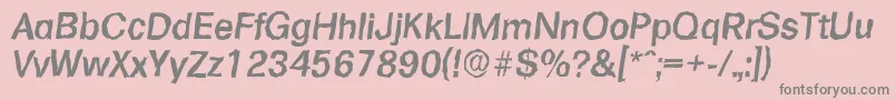 フォントFormularandomMediumItalic – ピンクの背景に灰色の文字