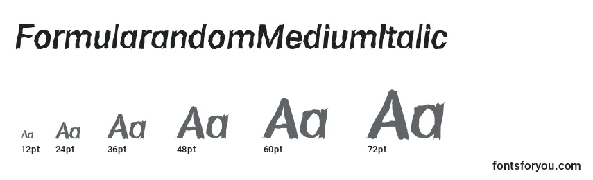 Размеры шрифта FormularandomMediumItalic