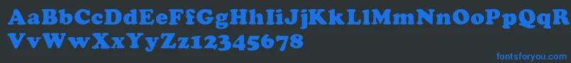 CooperHeavy Font – Blue Fonts on Black Background