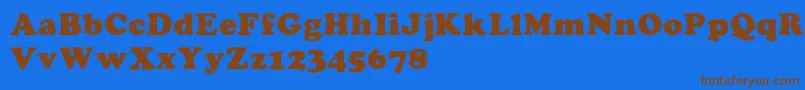 Шрифт CooperHeavy – коричневые шрифты на синем фоне