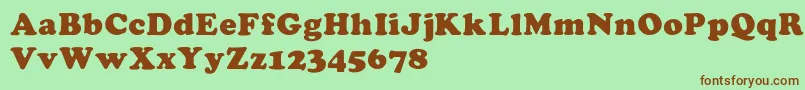 CooperHeavy Font – Brown Fonts on Green Background