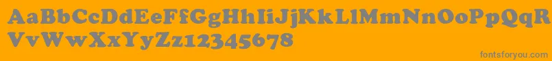 CooperHeavy Font – Gray Fonts on Orange Background