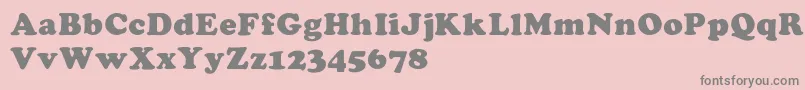 CooperHeavy Font – Gray Fonts on Pink Background