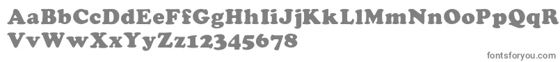 CooperHeavy-fontti – harmaat kirjasimet valkoisella taustalla