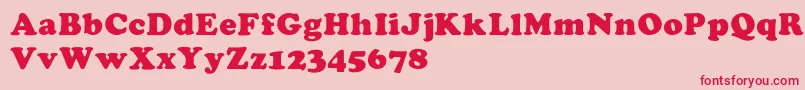 CooperHeavy Font – Red Fonts on Pink Background