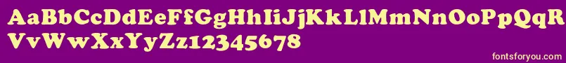 CooperHeavy Font – Yellow Fonts on Purple Background