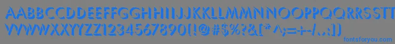 ShadowSsi Font – Blue Fonts on Gray Background