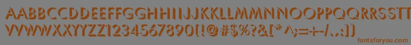 ShadowSsi Font – Brown Fonts on Gray Background