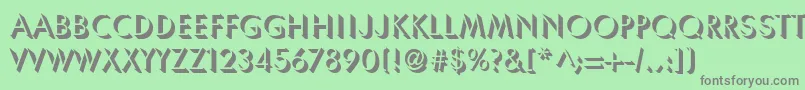 ShadowSsi Font – Gray Fonts on Green Background