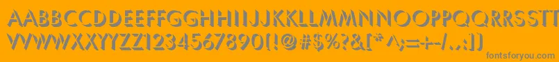 ShadowSsi Font – Gray Fonts on Orange Background