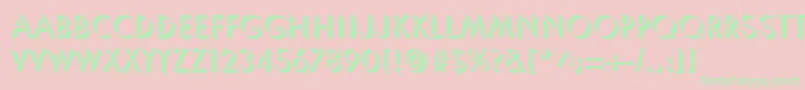 ShadowSsi Font – Green Fonts on Pink Background