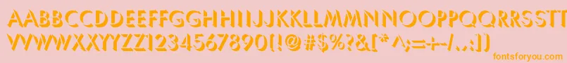 ShadowSsi Font – Orange Fonts on Pink Background
