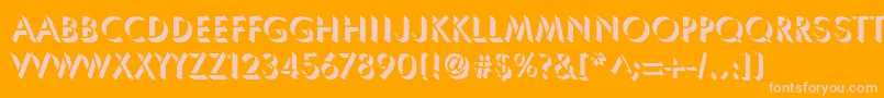 ShadowSsi Font – Pink Fonts on Orange Background