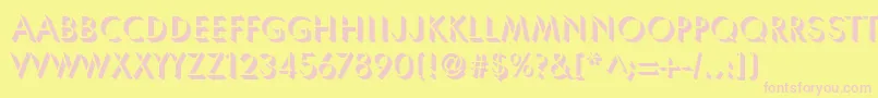 ShadowSsi Font – Pink Fonts on Yellow Background