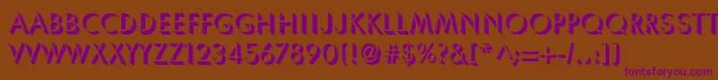 ShadowSsi Font – Purple Fonts on Brown Background
