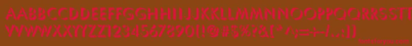 ShadowSsi Font – Red Fonts on Brown Background